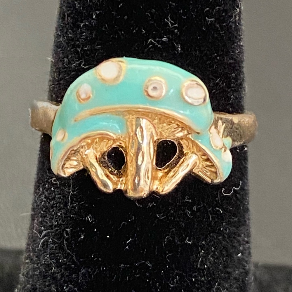 Tiffany Blue Costume Mushroom Ring